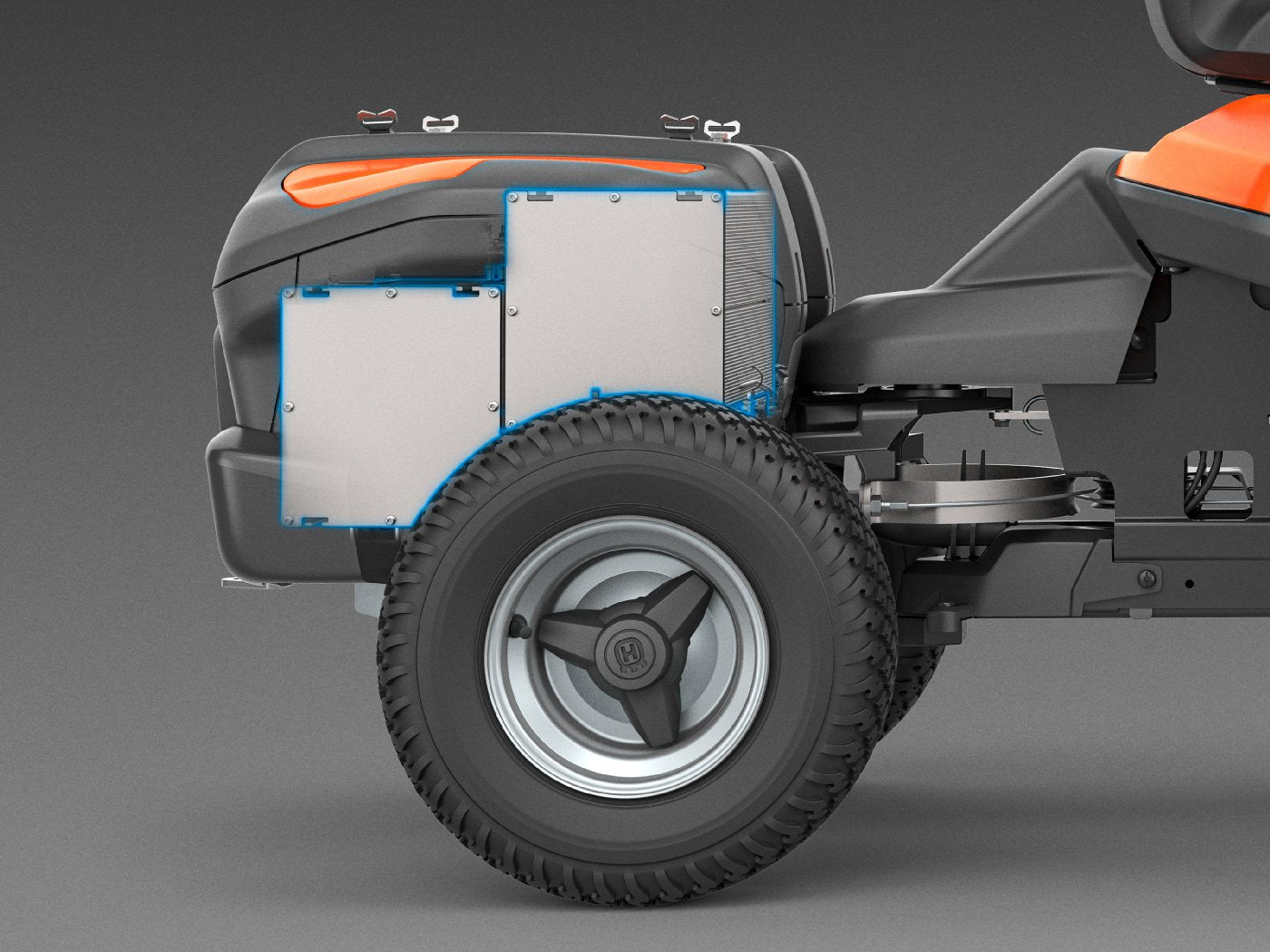 Husqvarna Akku-Frontmäher Rider 200iX – Modell 2025 (Grundgerät ohne Mähdeck)