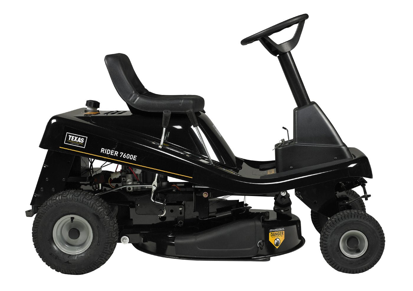 Texas Rider 7600E 2in1 – Kraftvoller Aufsitzmäher mit Mulchfunktion und 76 cm Schnittbreite (Modell 2025)