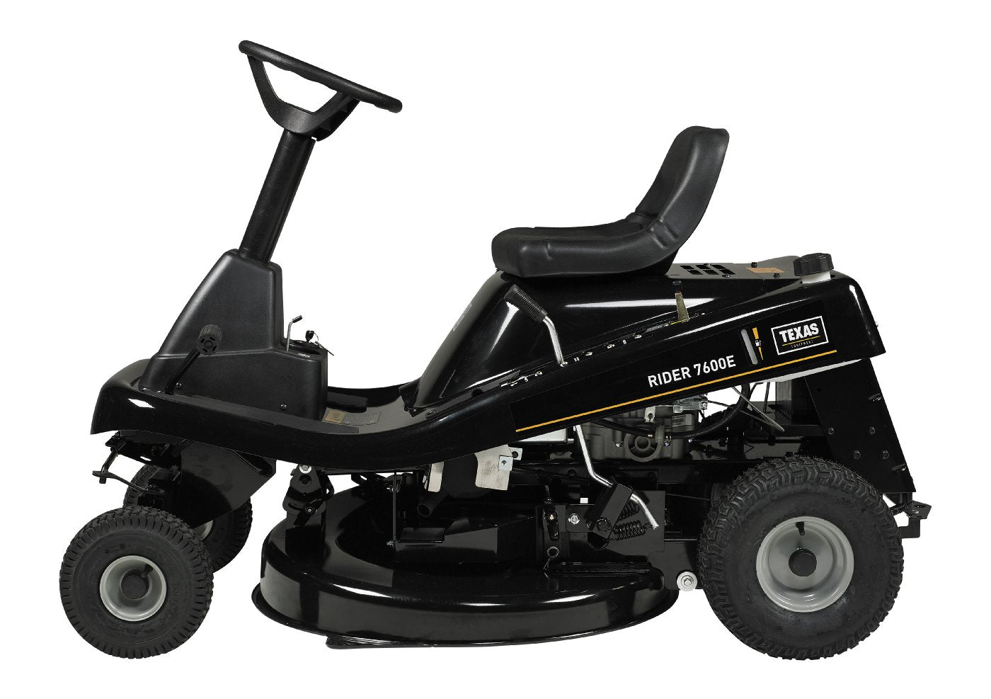 Texas Rider 7600E 2in1 – Kraftvoller Aufsitzmäher mit Mulchfunktion und 76 cm Schnittbreite (Modell 2025)
